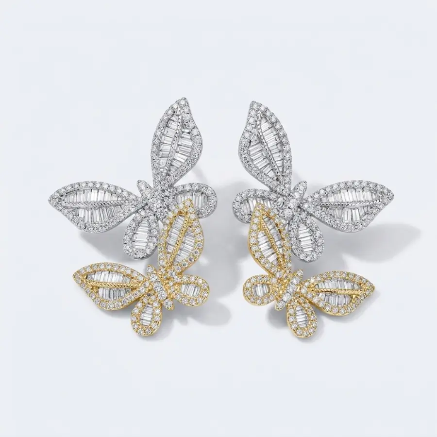 Butterfly Duo Earrings by Maison Kastel