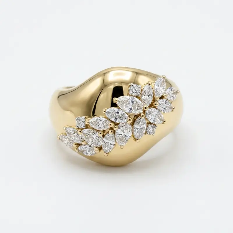 Aegean Asymmetrical Wave Ring by Maison Kastel