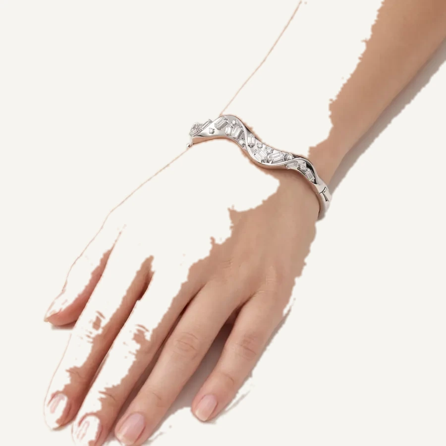 Aegean Bangle — White Gold by Maison Kastel