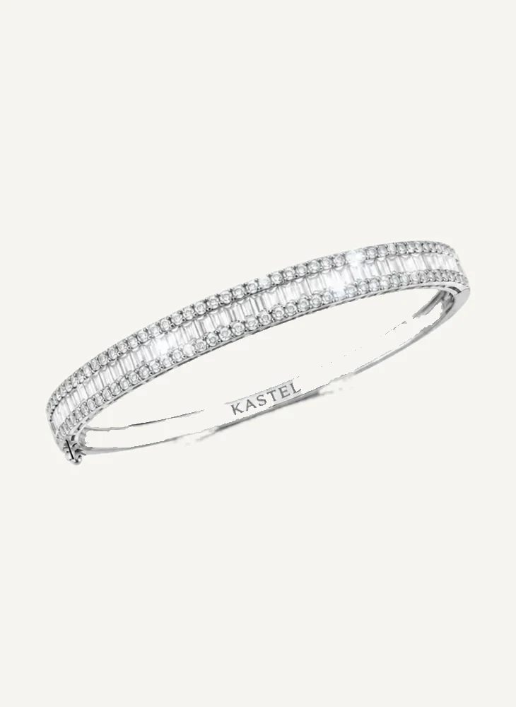 Elaia Bangle — White Gold