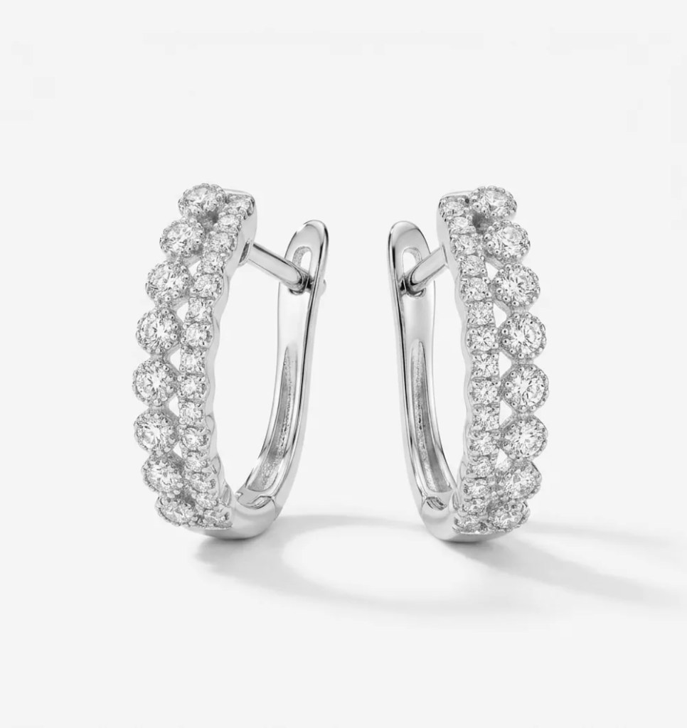 Karpos Hoops in White Gold by Maison Kastel