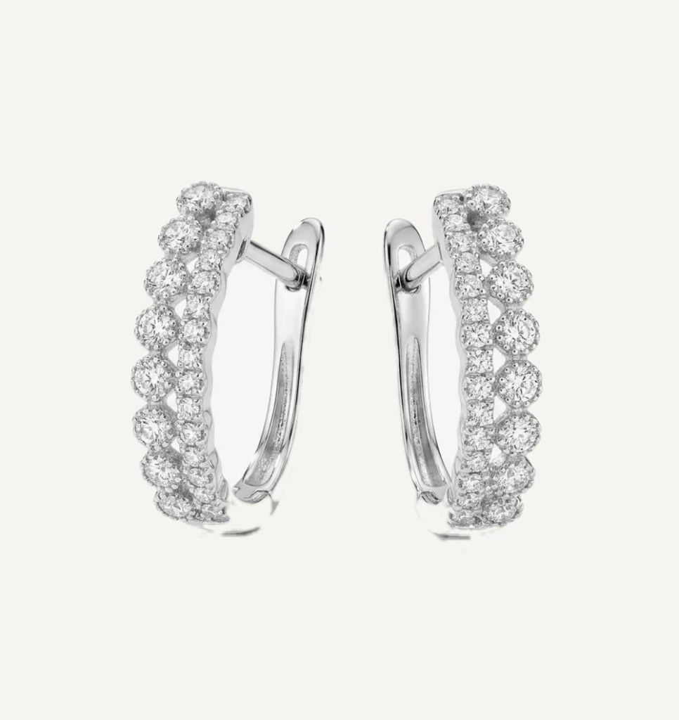 Karpos Hoops in White Gold by Maison Kastel
