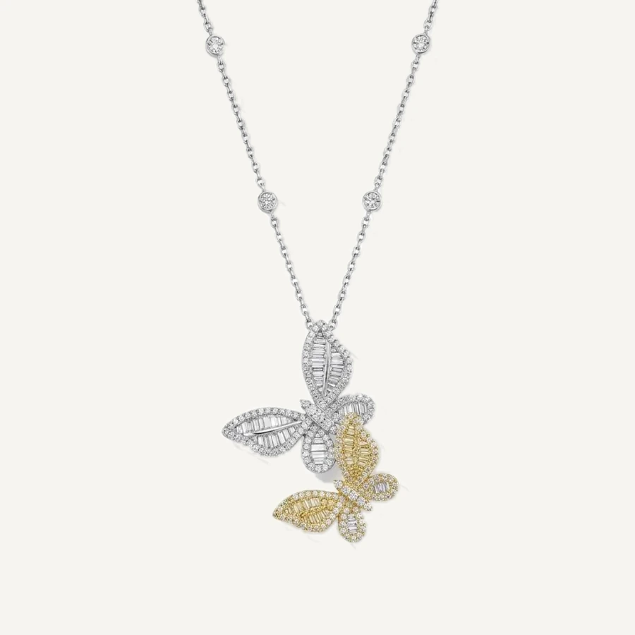 Butterfly Duo Necklace by Maison Kastel