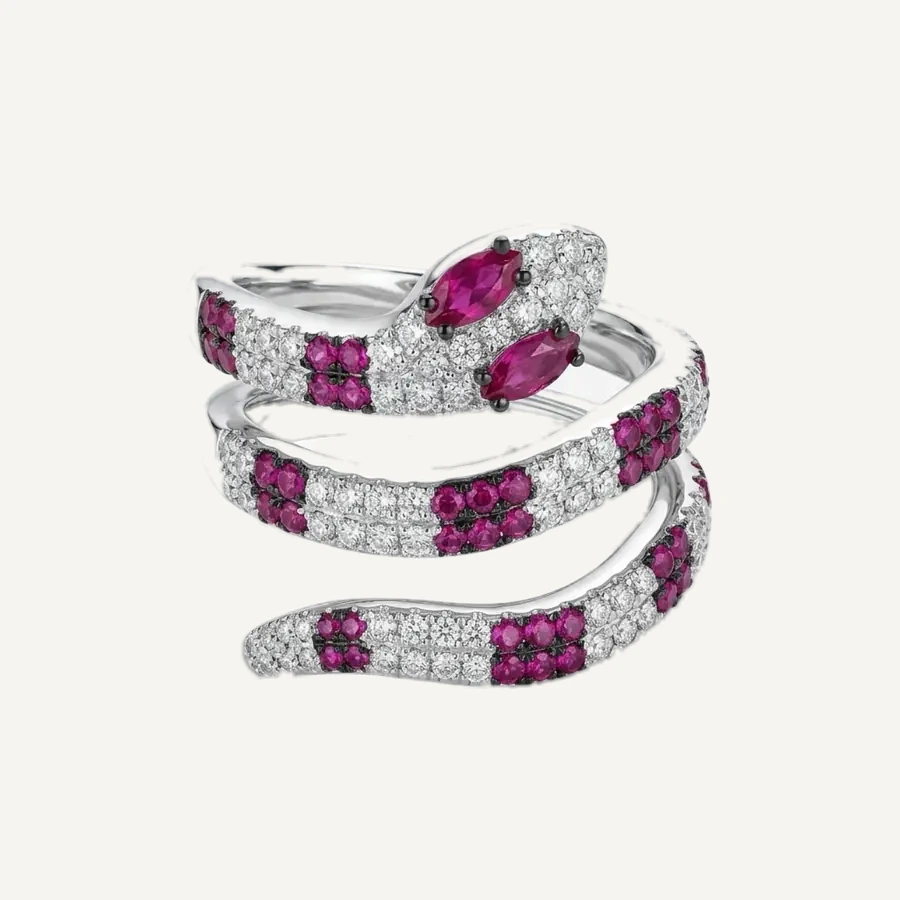 Ruby Serpent Ring by Maison Kastel
