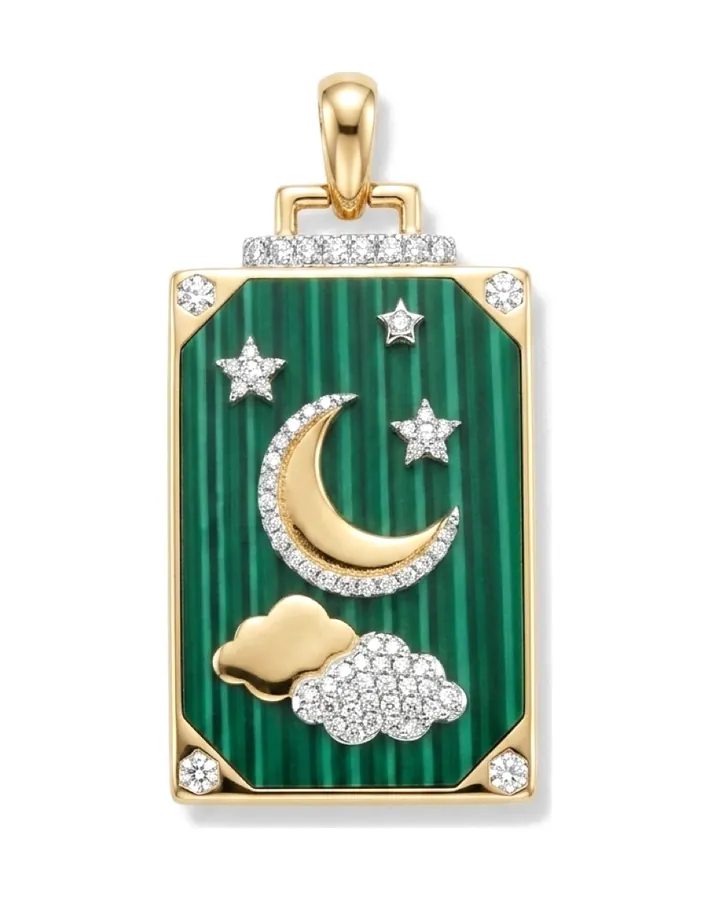 The Moon Pendant — Malachite by Maison Kastel